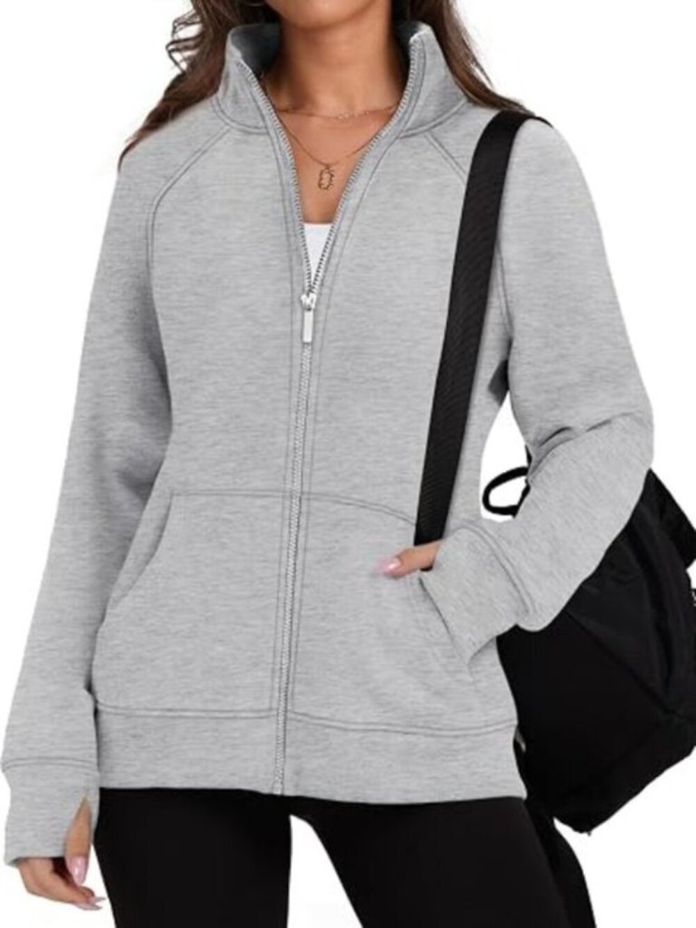 NEW! Ofeefan BLACK Full-Zip Fleece Jacket Size XL